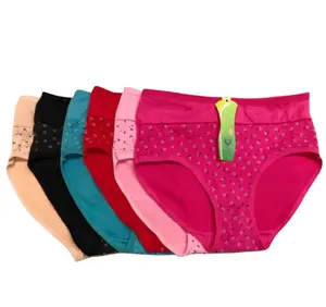 กางเกงในแบบสวมด้านในของผู้หญิงขนาดใหญ่พิเศษเอวกลางมีความยืดหยุ่นและอ่อนนุ่มเพื่อความสบายมากขึ้นสำหรับฤดูร้อน - Product Image 1