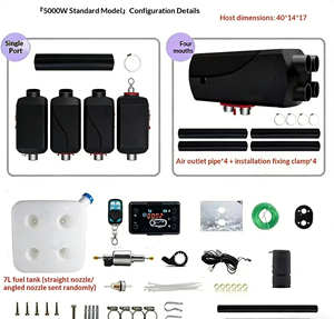 燃料駐車ヒーター 車載ヒーター 12V/24V オールインワン ディーゼルヒーター FJH-5 キャブ用 - Product Image 5
