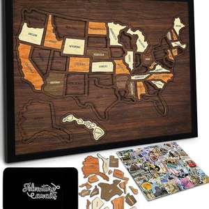 Mapas de Madera Personalizados OEM con Fotos de Huellas, Mapas del Mundo 3D de Cualquier País, Obra de Arte para Muebles con Significado, Regalo DIY - Product Image 2