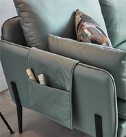 Moderno verde claro Modular Inflable Sofá Cama Marco de madera/Metal Muebles de sala de estar para el hogar o el hotel