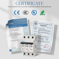   Disjoncteur miniature Moeller série PL9 PL9-C63 63A 1P 6kA Courbe C CE CCC ISO pour commande d'interrupteur principal de bâtiment