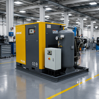 Compresseur d'air à vis haute pression 37 kW 50 CV sur châssis avec booster 30 bar 40 bar pour l'industrie du soufflage de bouteilles PET