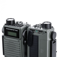 T-6682 Solar Hand Crank AM FM SW Emergency Radio Survival Radio LCD Display TF/USB, Flashlight & SOS Alarm for Outdoor Emergency
