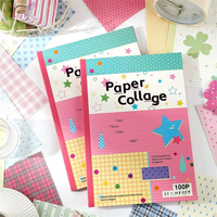 100 pièces par paquet de papier artisanal de la série Whispers Between The Pages, à pois et à carreaux, pour décorations de journal DIY