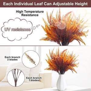 Grosir UV dilindungi dalam ruangan/luar ruangan <span class=keywords><strong>Boston</strong></span> <span class=keywords><strong>Ferns</strong></span> buatan musim gugur tanaman tidak memudar plastik Semak hijau taman teras jendela - Product Image 4