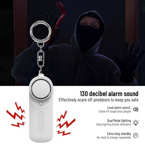 Alarme de sécurité personnelle d'urgence 130 dB avec porte-clés LED pour la défense personnelle des femmes - Product Image 5