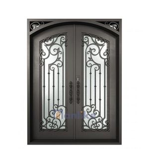 <span class=keywords><strong>Porte</strong></span> <span class=keywords><strong>d</strong></span>'<span class=keywords><strong>entrée</strong></span> principale extérieure en fer forgé galvanisé en arc pour villa, <span class=keywords><strong>d</strong></span>écoration antique, sécurité - Product Image 6