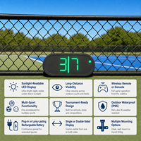 Tableau de score électronique sans fil pour pickleball, tableau de score LED pour sport, haute luminosité, rechargeable, pour utilisation en tournoi