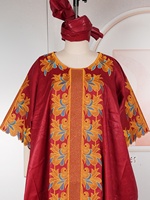 Nouveautés H&D S11060-1 : Robes longues décontractées en Bazin Riche brodé avec strass pour femmes, style africain