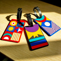 Etiqueta de Equipaje de PVC Personalizada. Ecológico. Impresión UV. Logotipo 3D. Impermeable y duradero. Identificador de Maleta. Directo de Fábrica.