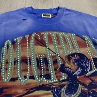 Camisetas sin Mangas para Hombre de la Marca Más Vendida Roughplay, Lavado Ácido, Estampado Personalizado con Letras de Diamantes, Camisetas Extra Grandes Azules para Hombre