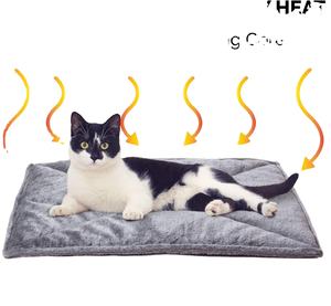 Cama de gato gris pequeña lavable a máquina reflectante de piel sintética acolchada de autocalentamiento para uso en interiores para gatos y perros pequeños - Product Image 3