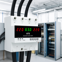 Nouvelle Conception Commutateur de Transfert Automatique Industriel à Double Alimentation PC 4 Pôles 220V 63A/100A Monophasé Capacité de Coupure 10 KA