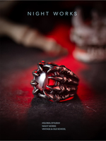 Bague en acier inoxydable de style gothique rétro européen et américain, couleur rouge sang de pigeon foncé, pour hommes et femmes, grande taille