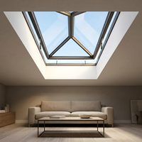 Ventana de Techo Eléctrica con Control Remoto, Aislamiento Acústico, Doble Acristalamiento Low-E, de Aluminio, Eficiente Energéticamente, para Techos Inclinados, Soláriums y Áticos