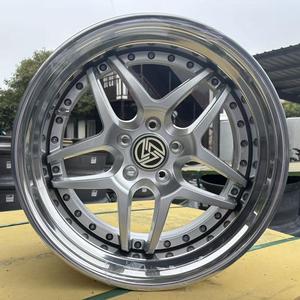 ล้ออัลลอยด์อะลูมิเนียมฟอร์จ 2 ชิ้น รุ่นใหม่ XINLAI สีเงิน ดีไซน์เว้า 5x114.3 5x120 6x139.7 C7 C8 LC500 R8 V10 718 - Product Image 3