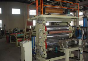 Máy sản xuất tấm đá nhân tạo PVC UV, dây chuyền sản xuất với các bộ phận chính là động cơ trục vít, hộp số - Product Image 3