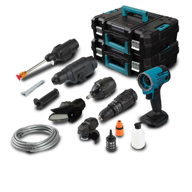Factory Hot Selling 7-in-1 Lithium Cordless Multi-function Tool Set Brushless Electric Drill Hammer Power Tools