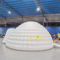 Tente dôme gonflable extérieure avec lumières LED Décoration d'événement Tente à bulles d'air Tente dôme gonflable igloo