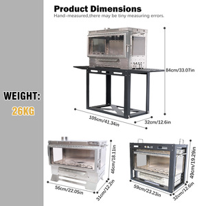 Poêle de cuisson AGA en acier inoxydable et <span class=keywords><strong>bois</strong></span>, sans fumée, idéal pour les sites de camping (vente en gros) - Product Image 3
