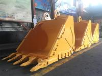 Godet de terrassement robuste pour PC120/CAT312, 0,5 m³, pour l'excavation et la manutention de roches dures, la roche détonnée et les travaux de démolition