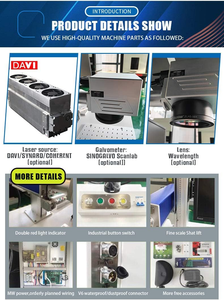 Machine de marquage laser CO2 30W pour le verre plastique bois cuir et les matériaux d'emballage - Product Image 2