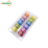 Plateau à macarons en plastique transparent, 12 cavités, boîte en blister PET pour macarons, conteneur d'emballage pour présentation de desserts