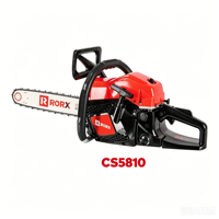 Tronçonneuse à essence industrielle OEM DIY pour jardinage, 58cc, modèle CS5810, puissance 2400W, guide-chaîne 18-22 pouces, équipement agricole