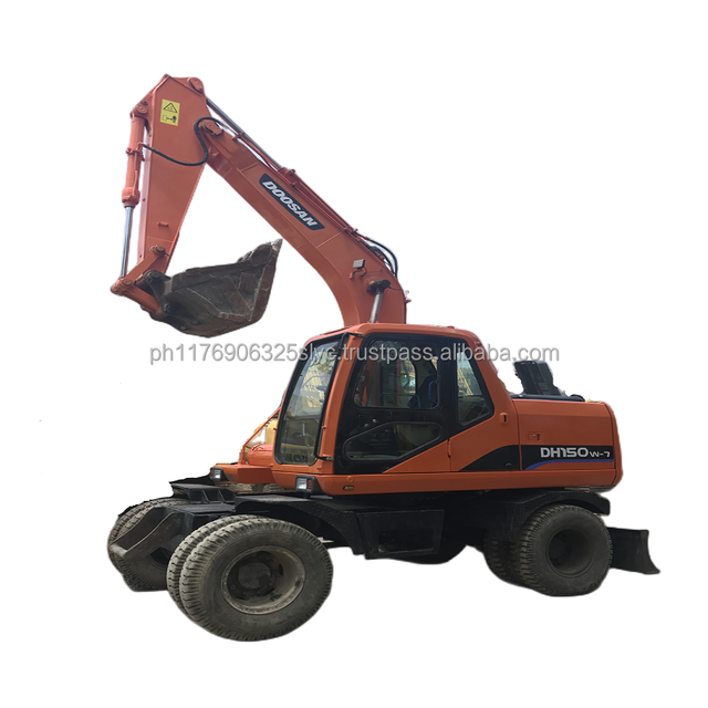 Korea Used Wheel Excavator in Dubai Doosan DH150W-7 DX150W DX150W-9C 15 Ton Wheeled Excavator Machine