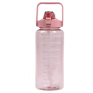 ขวดน้ำพลาสติกแบบมีหลอดดูด ขนาด 2 ลิตร 1 แกลลอน สำหรับเล่นกีฬา ความจุเยอะ มีตัวบอกเวลา ปลอดสาร BPA Tritan ขนาดเล็ก - Product Image 1