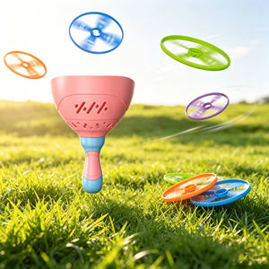 Juguete Lanzador de Discos Voladores con Cuerda para Niños, Juego de Atrapar Discos Voladores para Exteriores y Jardín - Product Image 2