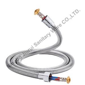 Douche à main de salle de bain moderne avec tuyau <span class=keywords><strong>flexible</strong></span> en acier inoxydable chromé de 1,5 m, connecteur universel en laiton 1/2 JIURUI - Product Image 2