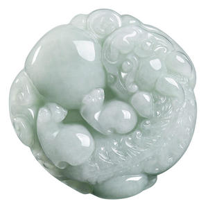Colgante de Jadeíta Natural de Myanmar con Diseño de Pixiu, Joyería para Mujer, Bestias Míticas, Estilo Chino, Regalo con Certificado de Tasación PX65 - Product Image 5