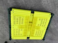 Bac à palettes en PP robuste, grand bac à palettes en plastique pliable avec couvercles pour le stockage des fruits, bac à palettes ventilé empilable