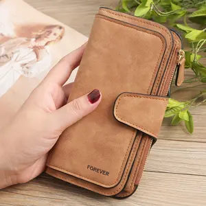 المحفظة الجديدة للنساء محفظة نقود غير شفافة من الجلد الصناعي حقيبة بمقبض محفظة طويلة متعددة الأغراض متعددة البطاقات