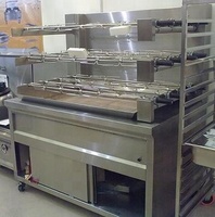 Machine à griller le poulet au charbon de bois automatique de grande taille pour restaurant