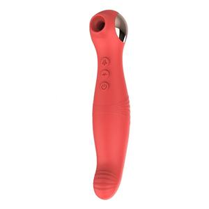 Femelle Silicone Aspiration et Soufflant Vibrateur Conversion De Fréquence Charge Massage Sucer Bâton Adulte Femelle Masturbation Jouet - Product Image 4