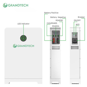 แบตเตอรี่ลิเธียมโซลาร์ Grandtech 48V 100Ah 200Ah 280Ah 5Kwh 10Kwh 14.34Kwh 15Kwh แบตเตอรี่ลิเธียมไอออน Powerwall - Product Image 3