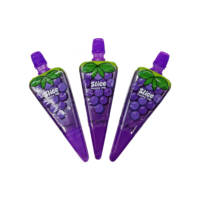 BESTAR Vente en gros de confiseries : Pudding en gelée en forme de tranches de pizza aux raisins, sachet compressible, saveur fruitée, collation fantaisie pour enfants