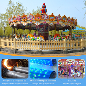 Carnaval Niños Diversión Paseo Doble Capa Carrusel Caballos Para Niños Adultos - Product Image 3