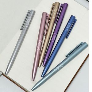 Custom Plastic Ballpoint Pen with Clip 1.0mm Twist <b>Spray</b> <b>Paint</b> Business Pen Plastic for Business Promotion Novelty Design - Product Image 1