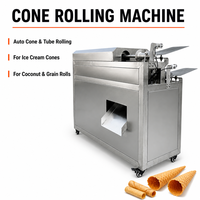 Machine automatique commerciale de fabrication de cornets de glace et de rouleaux de céréales pour usine de snacks