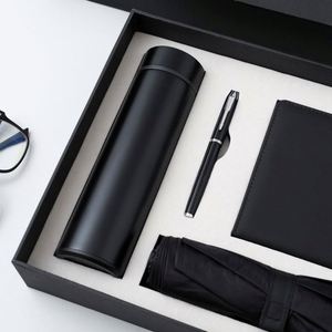 Hot Corporate Gift Box Set <b>Smart</b> Thermos Cup Umbrella A5 Hardcover Notebook Custom logo Meeting Items Luxury Business Gift Set - Product Image 4
