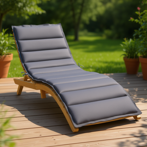 Cojín para Tumbona de Exterior, 78.7x19.7x1.6 Pulgadas, Tela Antracita, Rectangular, Acolchado, Extraíble, Lavable, para Todas las Estaciones - Product Image 2