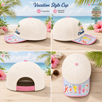 Casquettes de baseball sportives Dymf personnalisées brodées, motif palmier tropical, vacances, imprimé homard, visière rayée, style streetwear, été