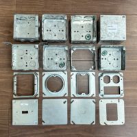 Anneau d'extension carré en acier prégalvanisé de 4 pouces 53171, anneau d'extension de 2-1/8 pouces de profondeur pour boîte de jonction électrique carrée de 4 pouces