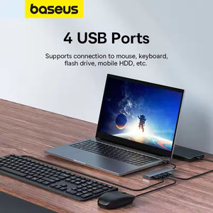 Baseus <span class=keywords><strong>USB</strong></span> <span class=keywords><strong>Hub</strong></span> 4 cổng ABS <span class=keywords><strong>HUB</strong></span> <span class=keywords><strong>USB</strong></span> 3 0 cho máy tính xách tay đa Splitter Adapter cho Xiaomi Lenovo Macbook <span class=keywords><strong>PC</strong></span> phụ kiện máy tính - Product Image 4