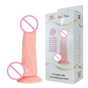Großhandel Fabrik PVC Soft <span class=keywords><strong>Dildo</strong></span> Realistische Haut und Schwarz Custom ized Dildos Adult Sexy Spielzeug für Frauen 7,28 Zoll Big <span class=keywords><strong>Dildo</strong></span> - Product Image 1
