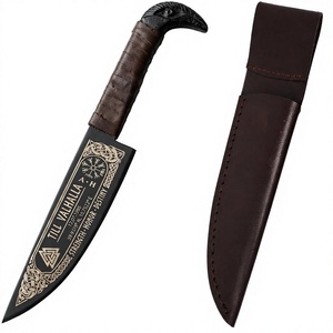 Cuchillos Vikingos con Diseño de Cuervo, Cuchillo Vikingo Hecho a Mano, Estilo Cuervo, Coleccionable Nórdico, Acero con Alto Contenido de Carbono - Product Image 1