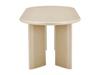 Table à manger ovale de style crème minimaliste moderne nordique avec pieds incurvés, meubles pour la maison, la cuisine et les restaurants